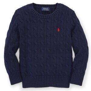 Polo Ralph Lauren Girls Navy Cable Knit Sweater | Size M